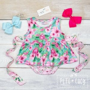 Pete + Lucy - Tropical Floral Romper